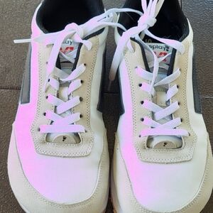 Splay Runner V1, Barefoot Sneaker, M10/W12, White And Black